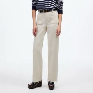 NWT Madewell Women's Petite Emmett Wide-Leg Full Length‎ Jean: Patch Pocket 26P